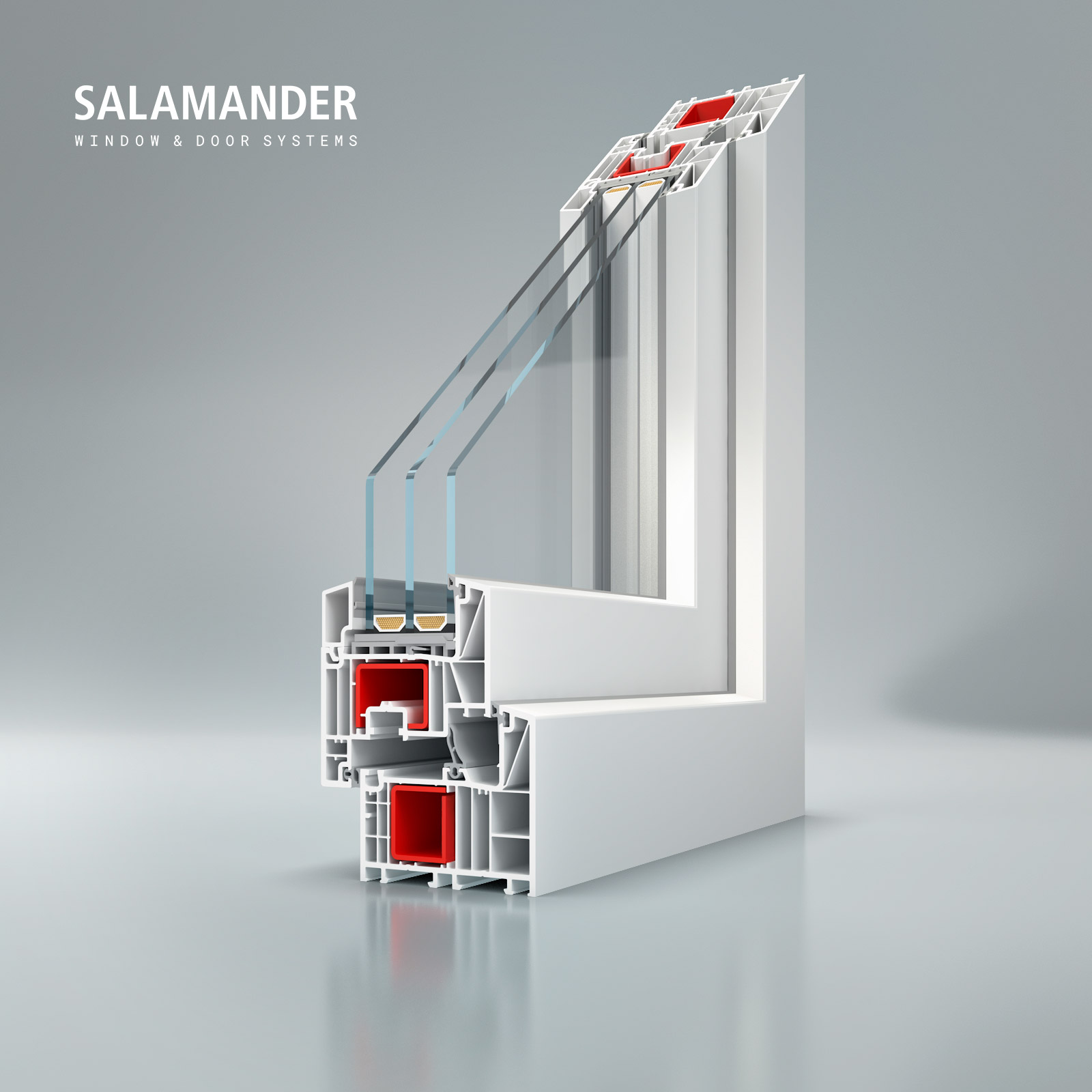 Plastové okná Salamander - bluEvolution 82MD rovný
